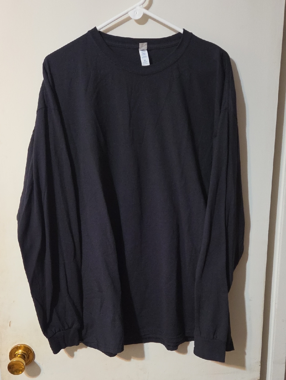 Jerzees Black Long-Sleeve Crewneck Shirt